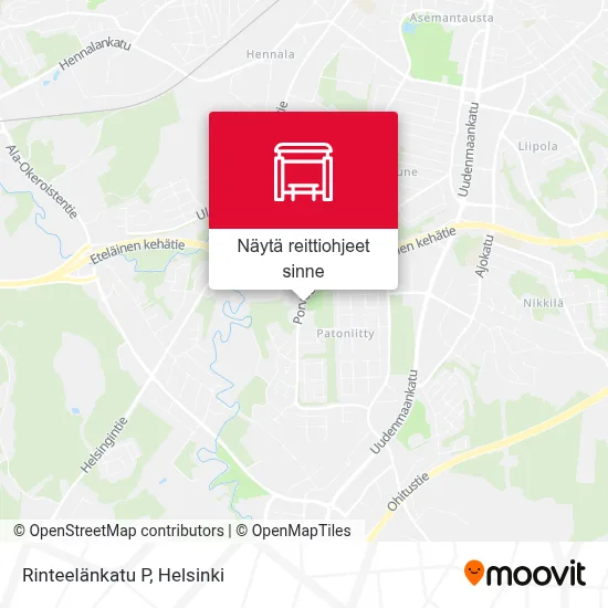 Rinteelänkatu P kartta