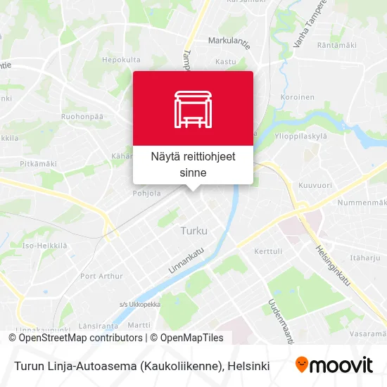 Turun Linja-Autoasema (Kaukoliikenne) kartta
