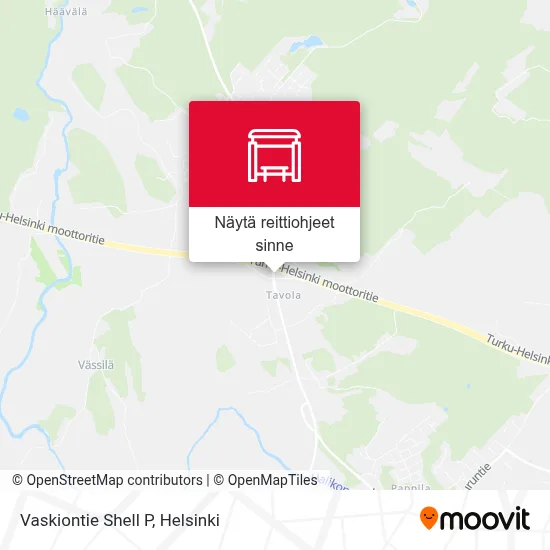Vaskiontie Shell P kartta
