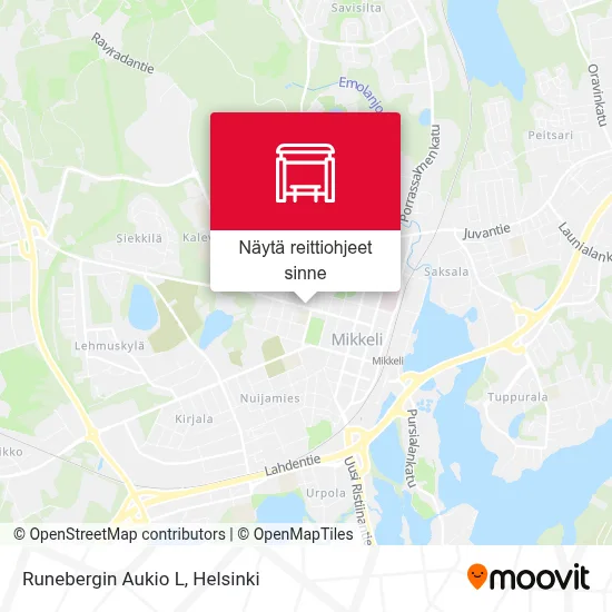 Runebergin Aukio L kartta