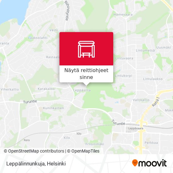 Leppälinnunkuja kartta