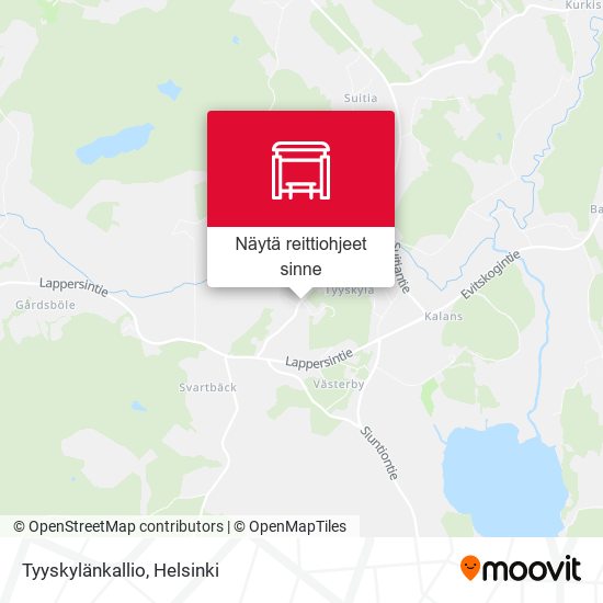 Tyyskylänkallio kartta