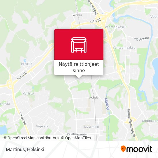 Kuinka päästä kohteeseen Martinus paikassa Vantaa kulkuvälineellä Bussi tai  Juna?