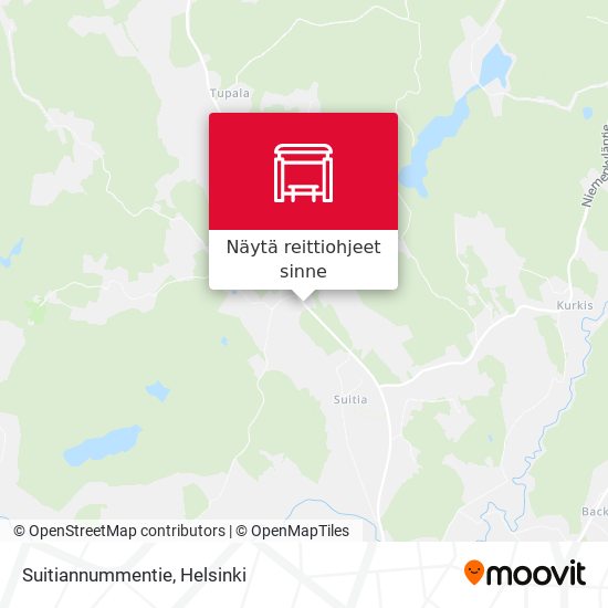 Suitiannummentie kartta