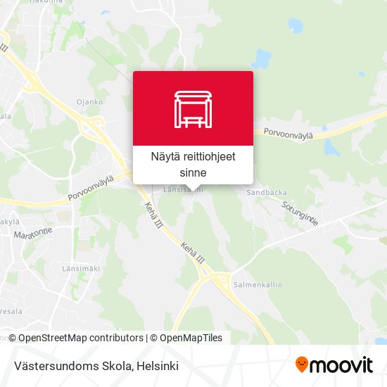 Västersundoms Skola kartta