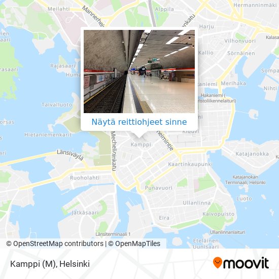 Kuinka päästä kohteeseen Kamppi (M) paikassa Helsinki kulkuvälineellä  Bussi, Metro tai Juna?