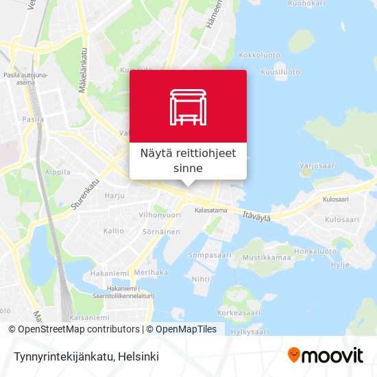 Tynnyrintekijänkatu kartta