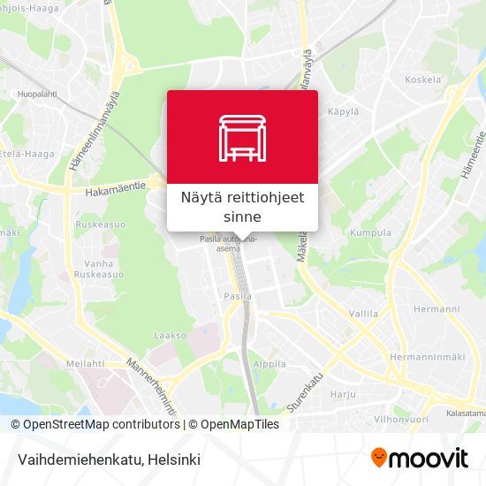 Vaihdemiehenkatu kartta