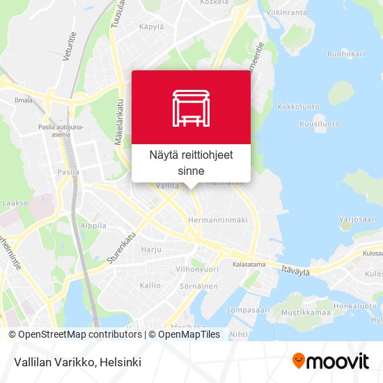 Vallilan Varikko kartta