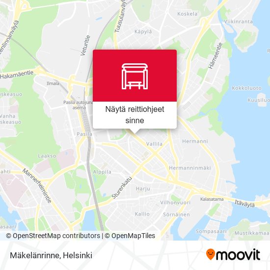 Mäkelänrinne kartta