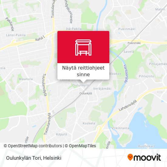 Oulunkylän Tori kartta