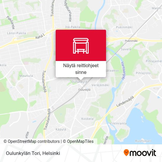 Oulunkylän Tori kartta