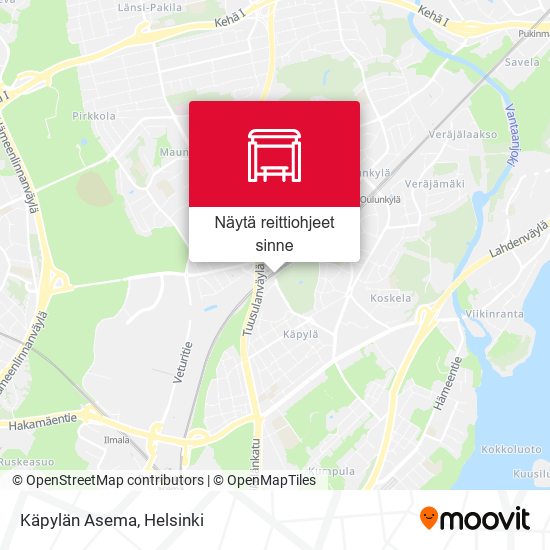 Käpylän Asema kartta