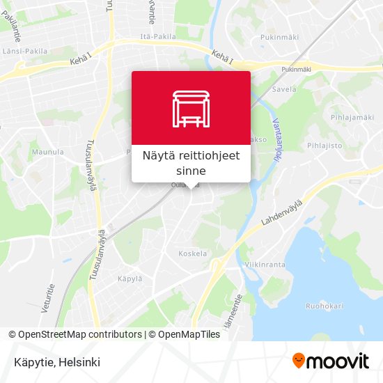 Kuinka päästä kohteeseen Käpytie paikassa Helsinki kulkuvälineellä Bussi,  Juna tai Metro?