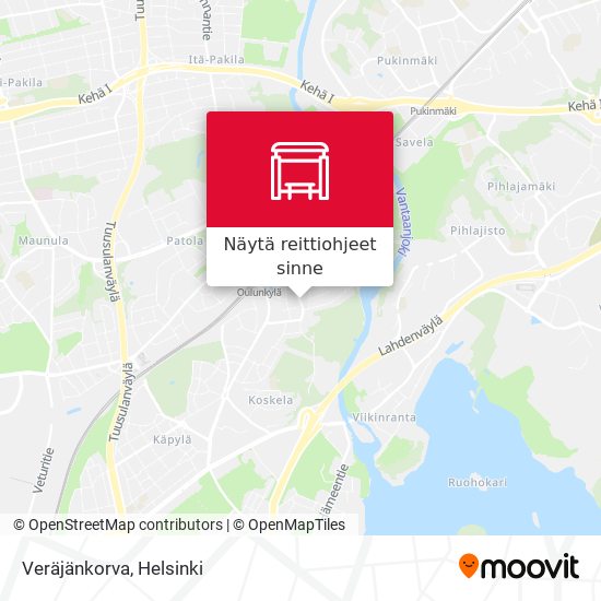 Veräjänkorva kartta