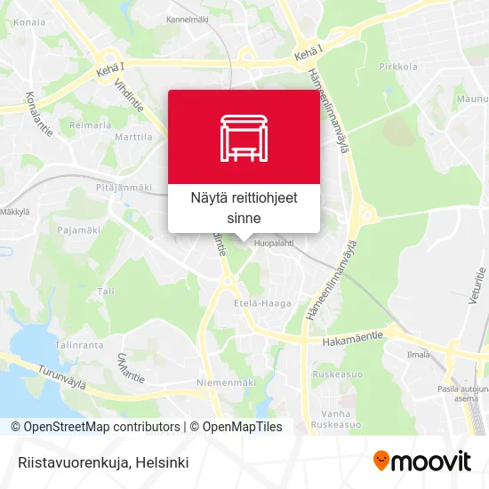 Riistavuorenkuja kartta