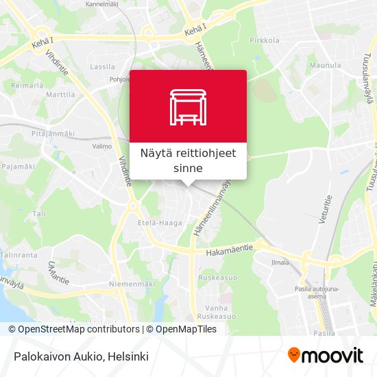 Kuinka päästä kohteeseen Palokaivon Aukio paikassa Helsinki kulkuvälineellä  Bussi, Juna, Raitiovaunu tai Metro?