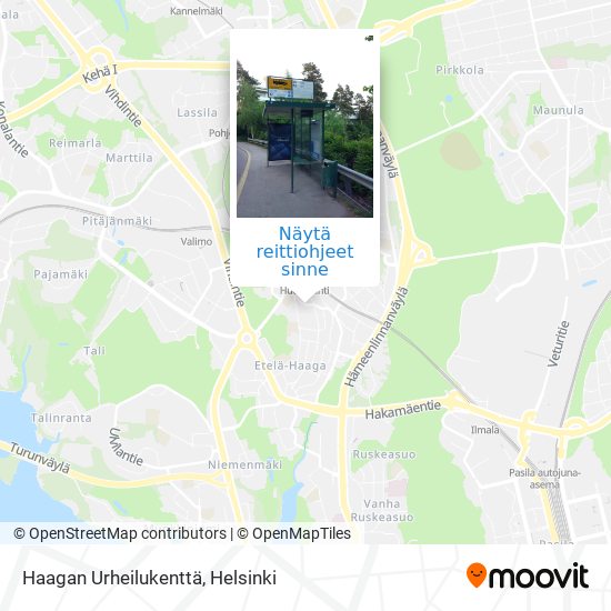 Haagan Urheilukenttä kartta