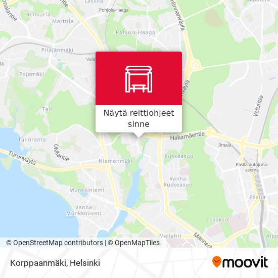 Korppaanmäki kartta