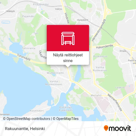 Rakuunantie kartta