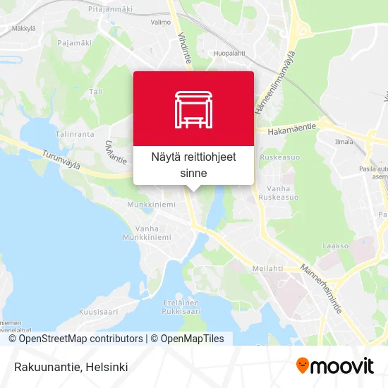 Rakuunantie kartta