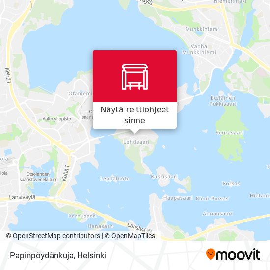 Papinpöydänkuja kartta