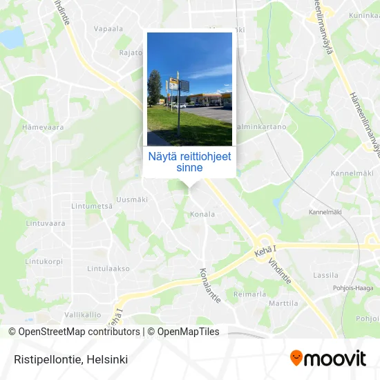 Ristipellontie kartta