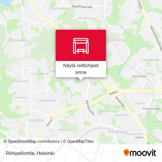 Riihipellontie kartta