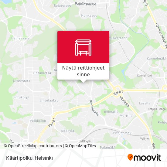 Käärtipolku kartta