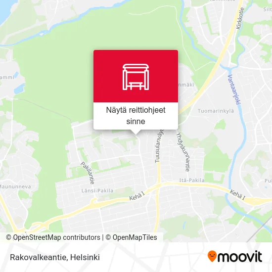 Rakovalkeantie kartta