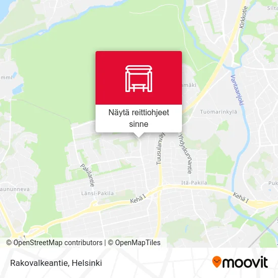 Rakovalkeantie kartta