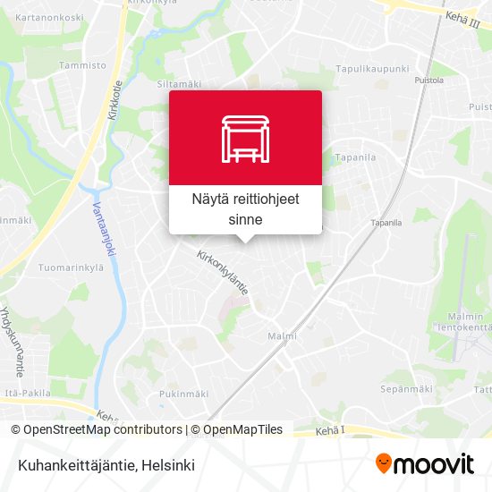 Kuhankeittäjäntie kartta