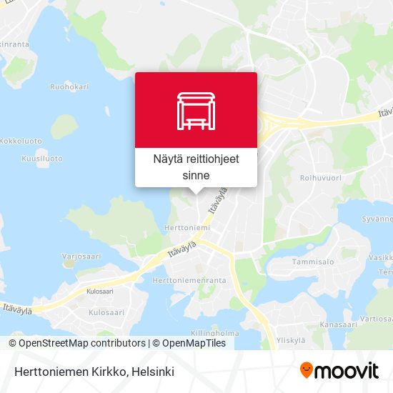 Kuinka päästä kohteeseen Herttoniemen Kirkko paikassa Helsinki  kulkuvälineellä Bussi, Metro, Raitiovaunu tai Juna?