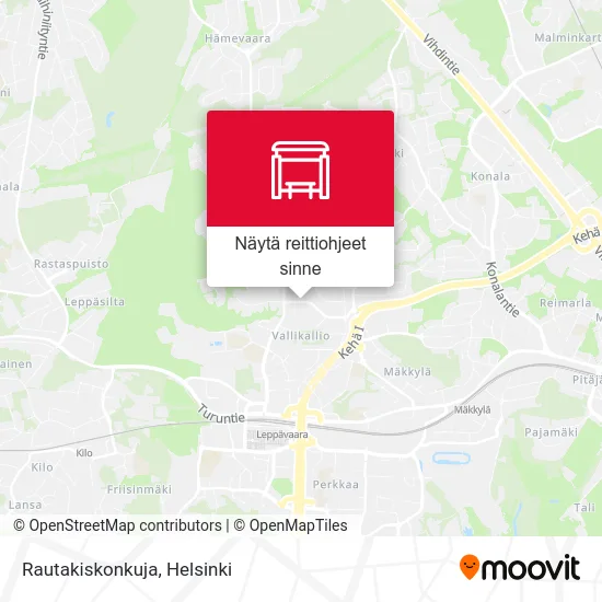 Rautakiskonkuja kartta