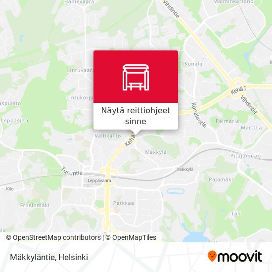 Mäkkyläntie kartta