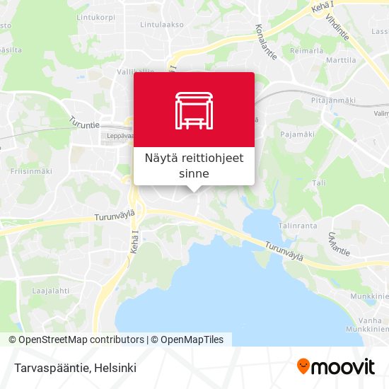 Tarvaspääntie kartta