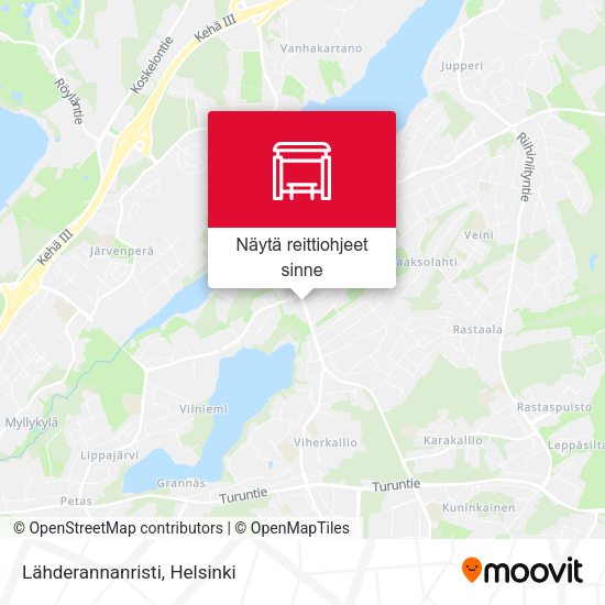Lähderannanristi kartta