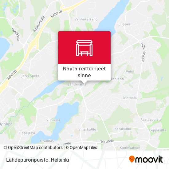 Lähdepuronpuisto kartta