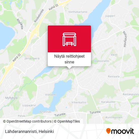 Lähderannanristi kartta