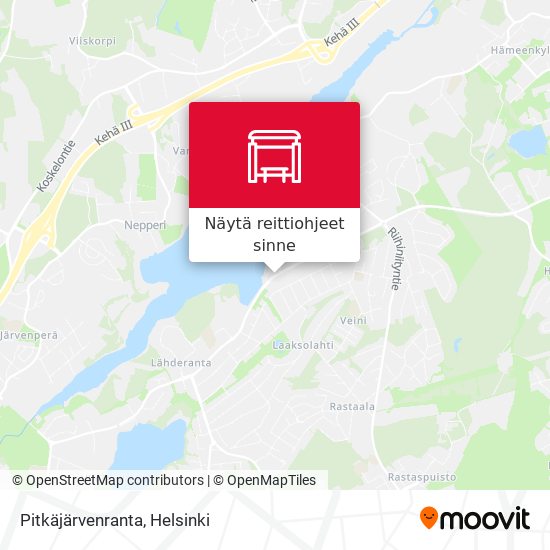 Pitkäjärvenranta kartta