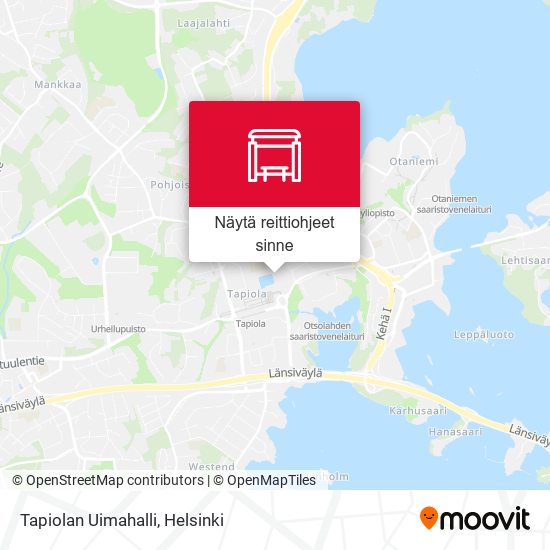 Tapiolan Uimahalli kartta