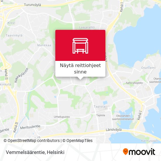 Vemmelsäärentie kartta