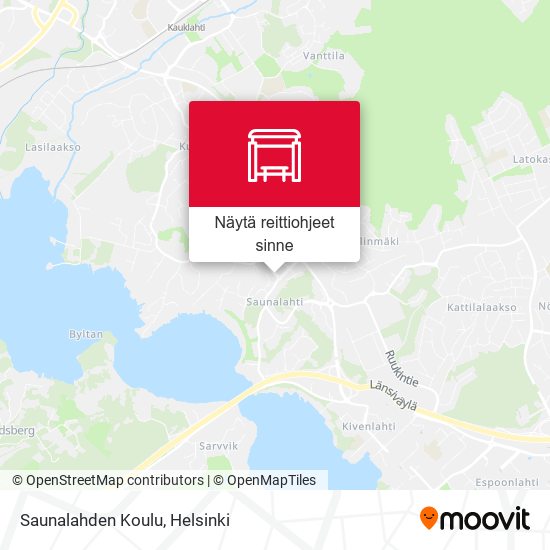 Kuinka päästä kohteeseen Saunalahden Koulu paikassa Helsinki  kulkuvälineellä Bussi, Metro tai Juna?