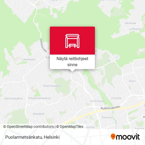 Puolarmetsänkatu kartta