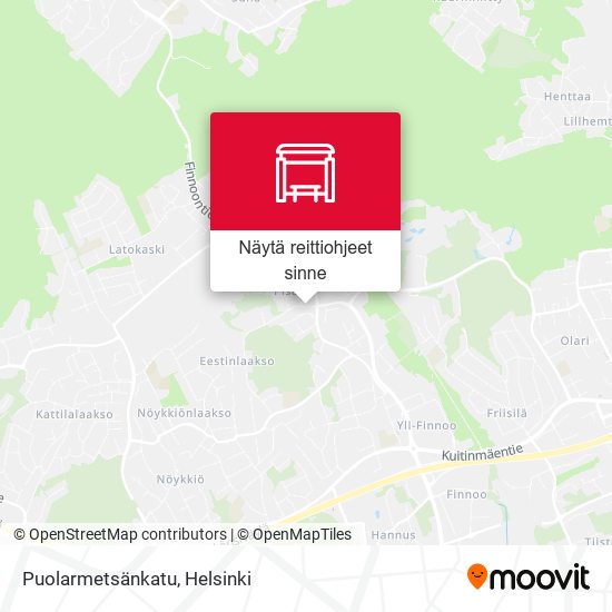 Puolarmetsänkatu kartta