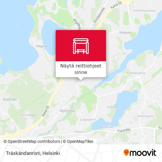 Träskändanristi kartta