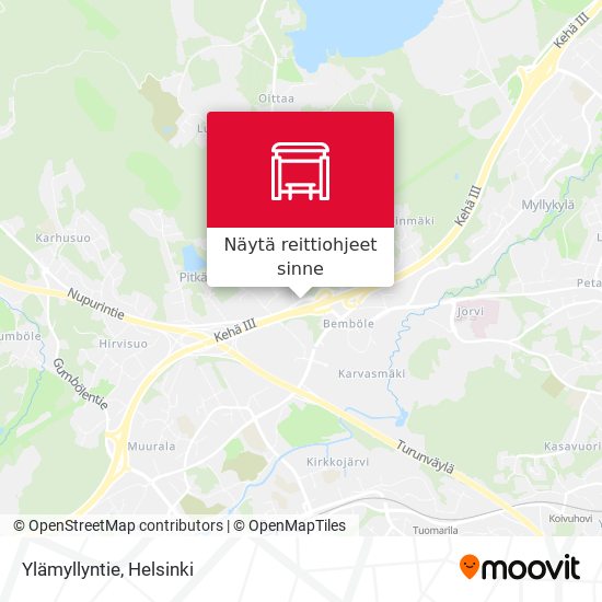 Ylämyllyntie kartta