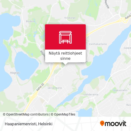 Haapaniemenristi kartta