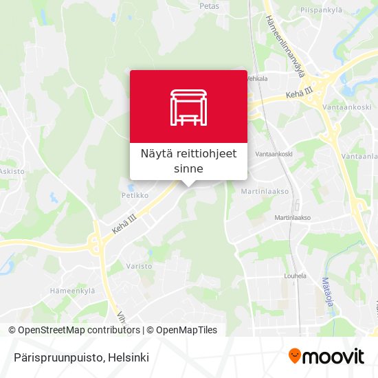 Pärispruunpuisto kartta