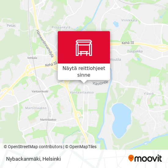 Nybackanmäki kartta